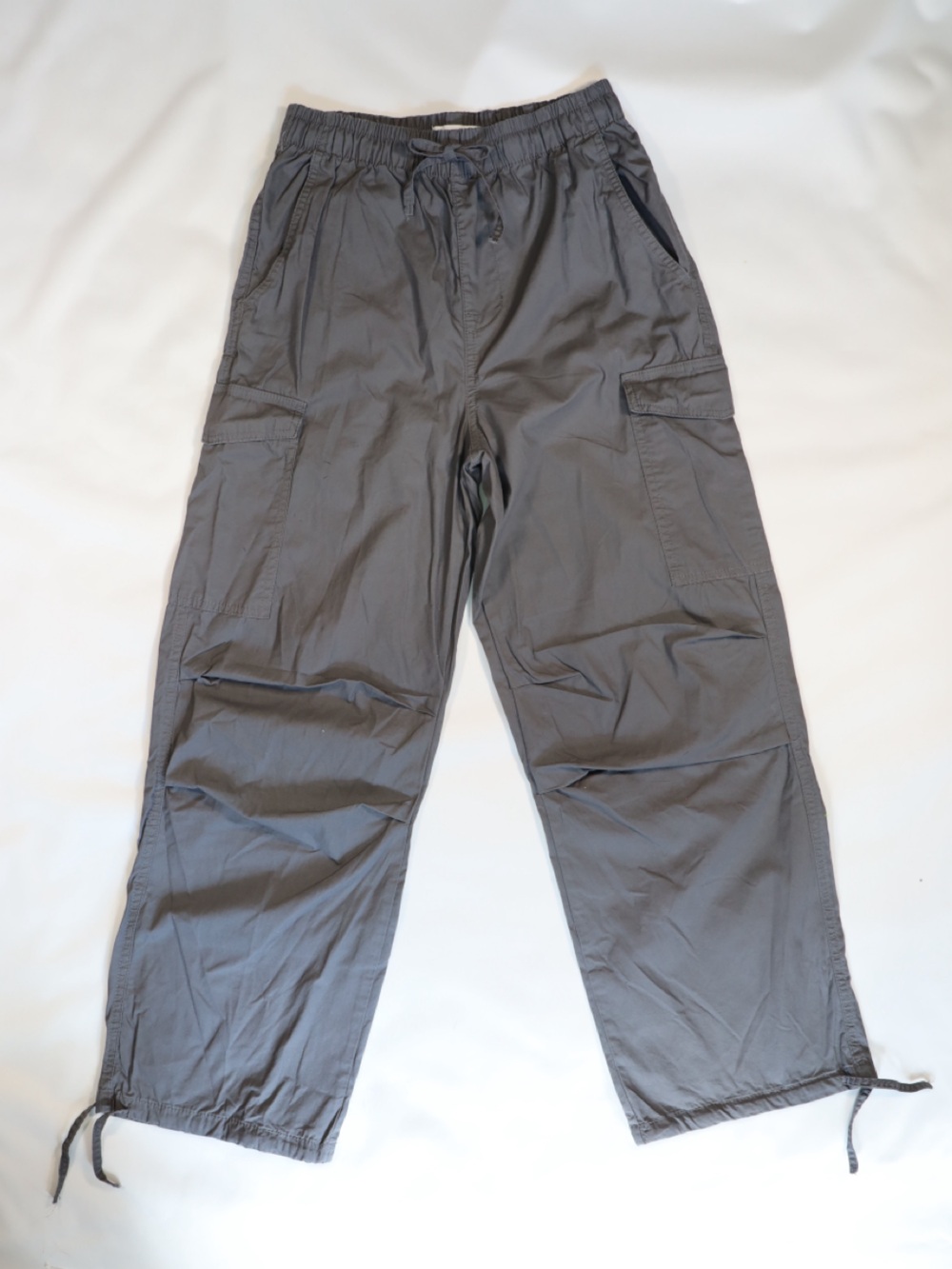 refuge Cargo Track Pants with Drawstring Waist | Grey Size Small